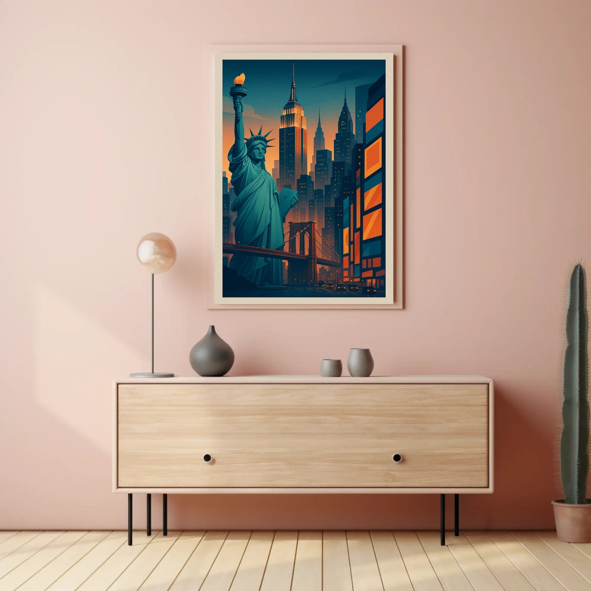 New York City Skyline Poster City of Dreams Office Decor