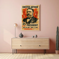 Chester A. Arthur 21st President of the United States Layered paper Collage Poster