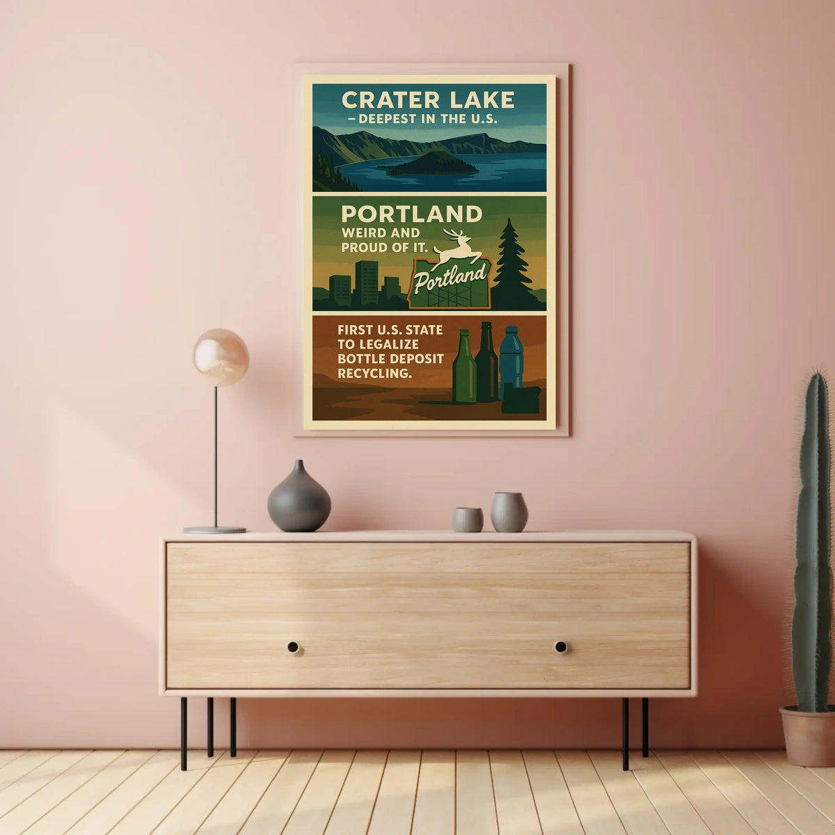 Discover Oregon Crater Lake And Poster