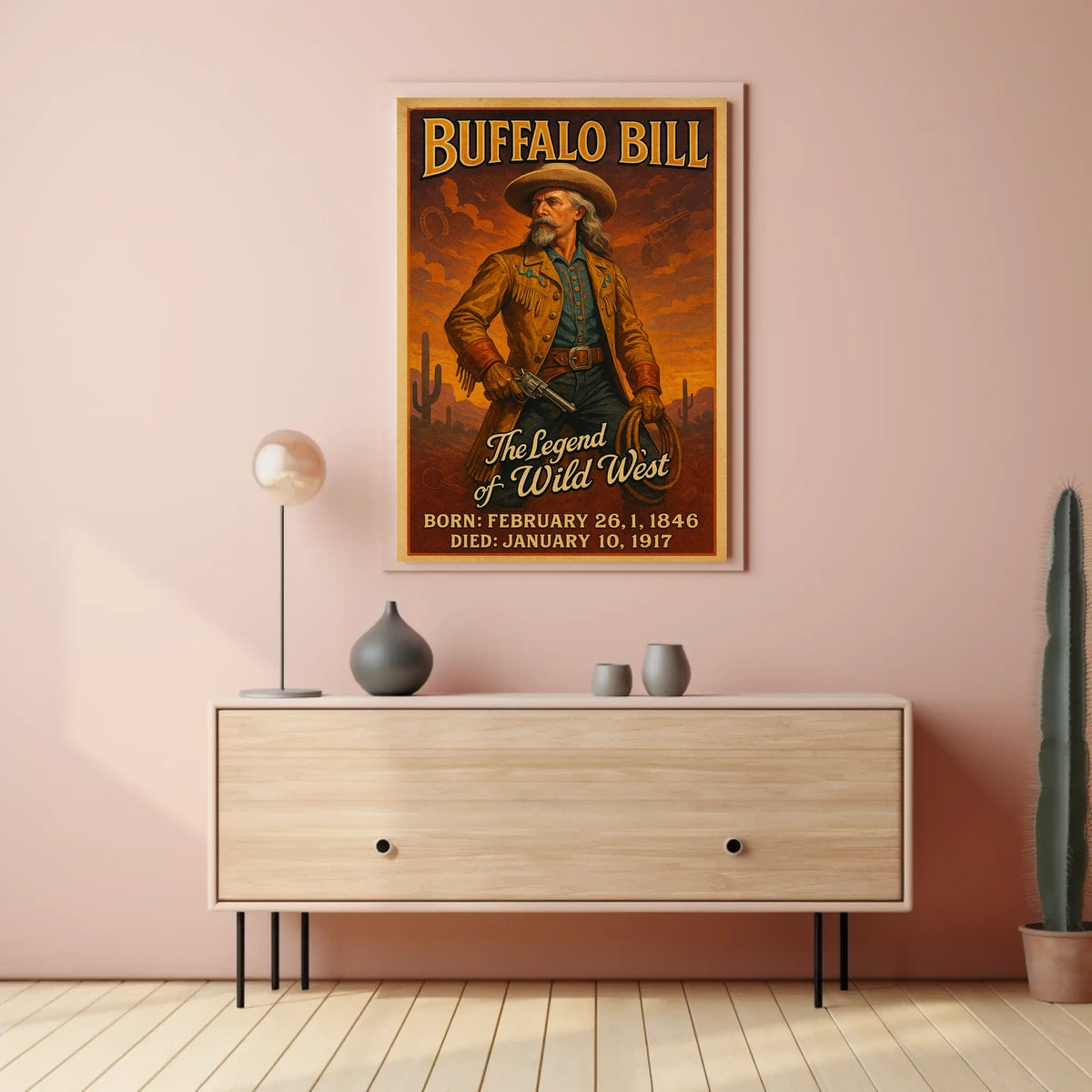 Rugged Wild West Legend: Historical or Presidential Poster