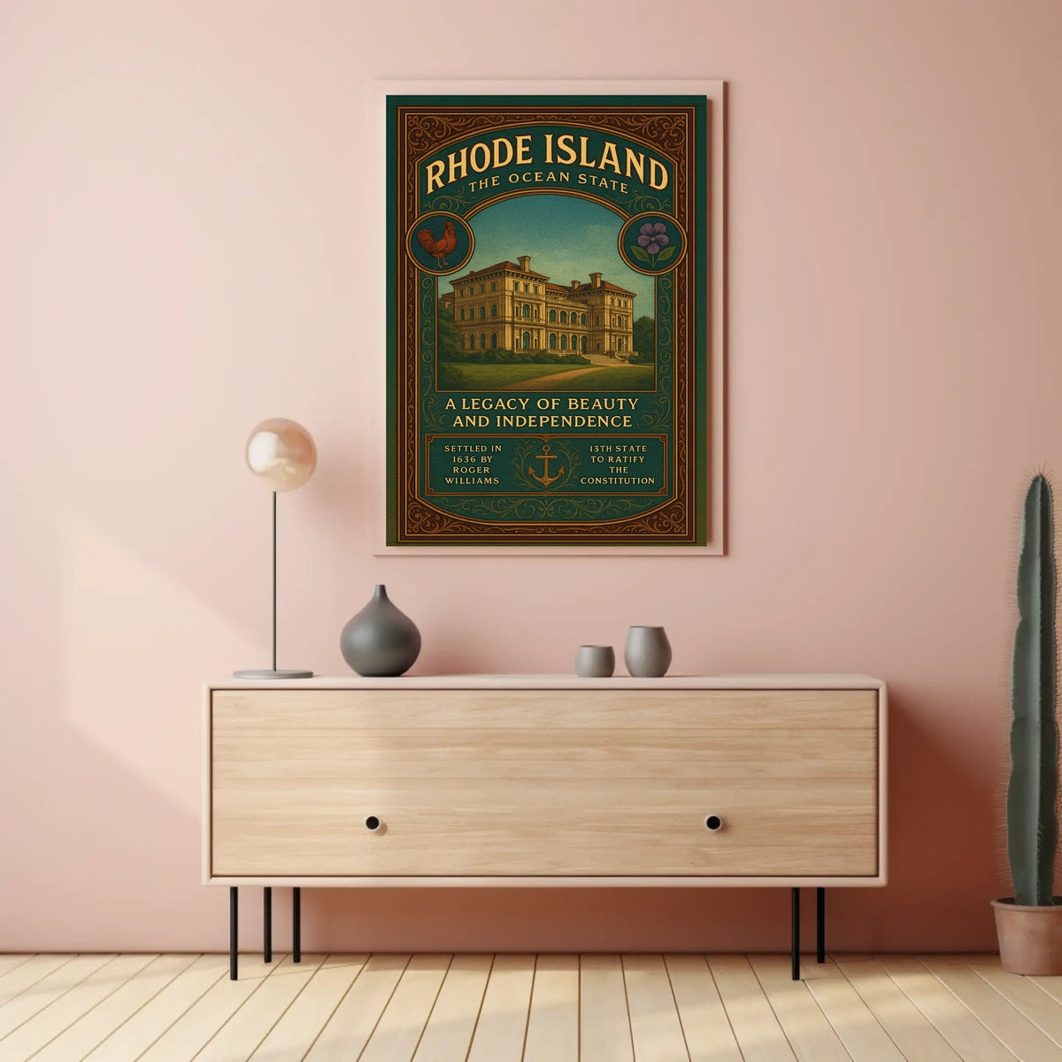 Rhode Island The Ocean State Poster