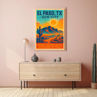 El Paso, TX Sun City Poster