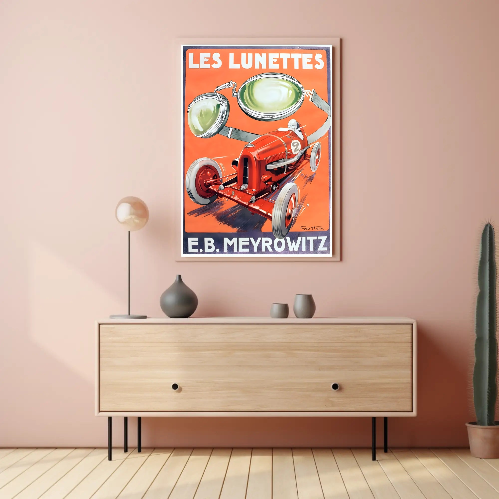 Les Lunettes Racing Goggles Poster