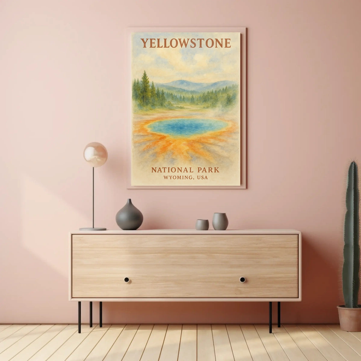 Yellowstone National Park Majestic Scenic Home Decor Poster