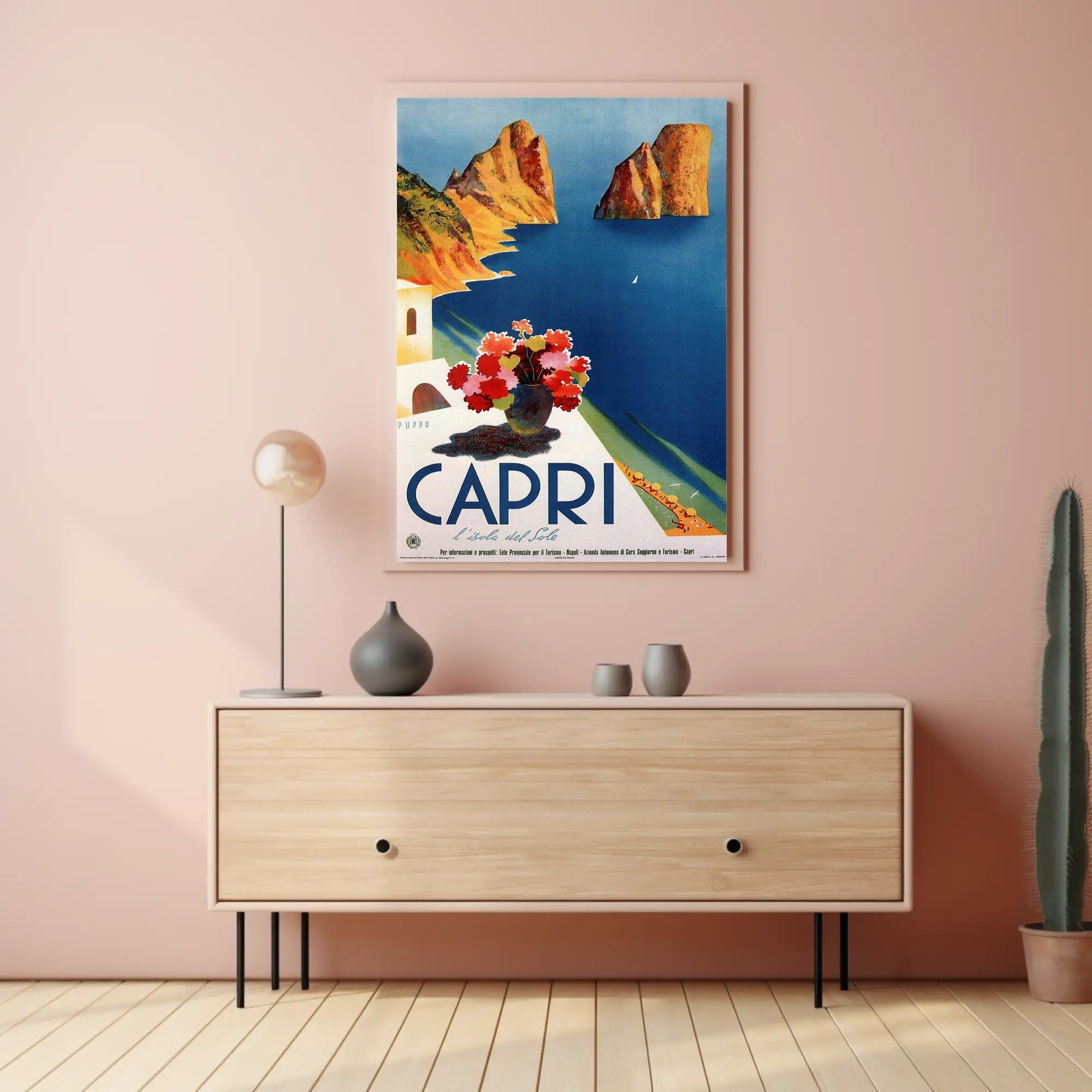 Capri Isola del Sole Travel Poster PosterGoat