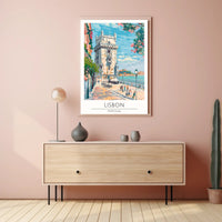 Lisbon's Coastal Charm Poster PosterGoat