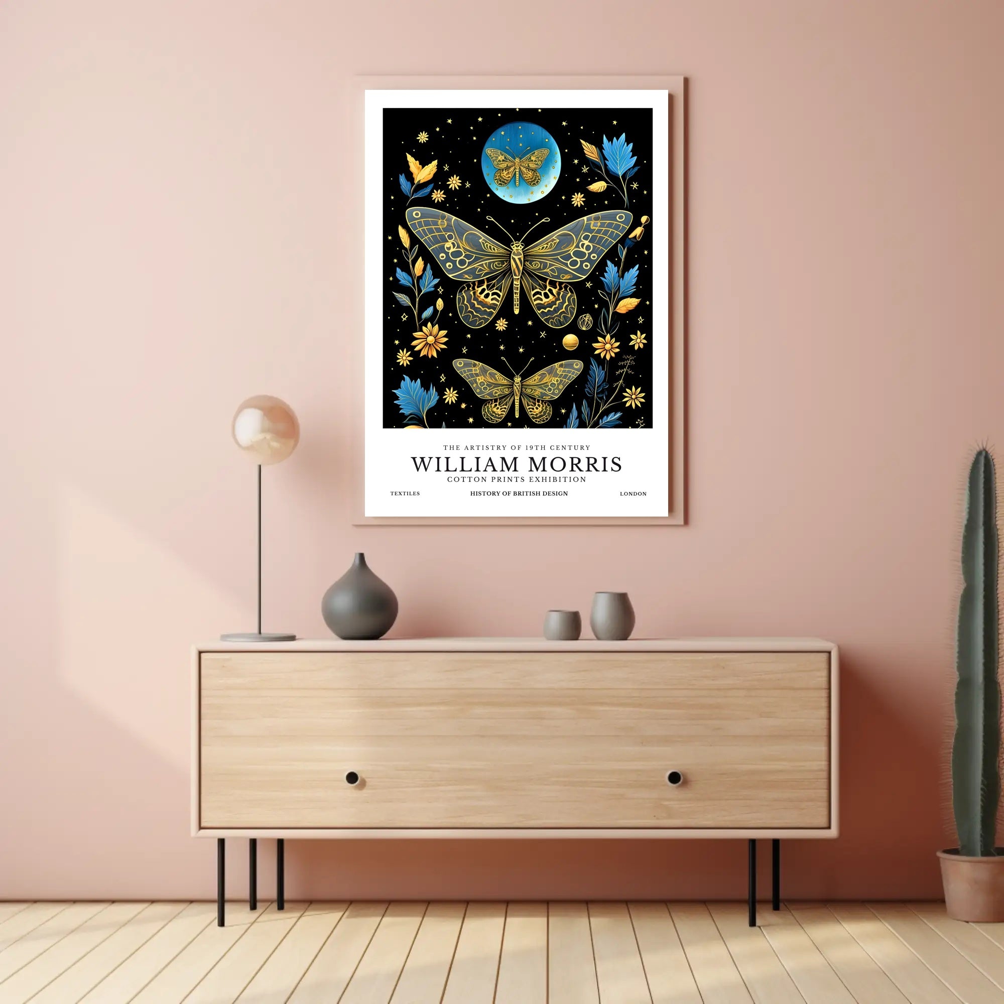 William Morris Cotton Prints Exhibition Poster