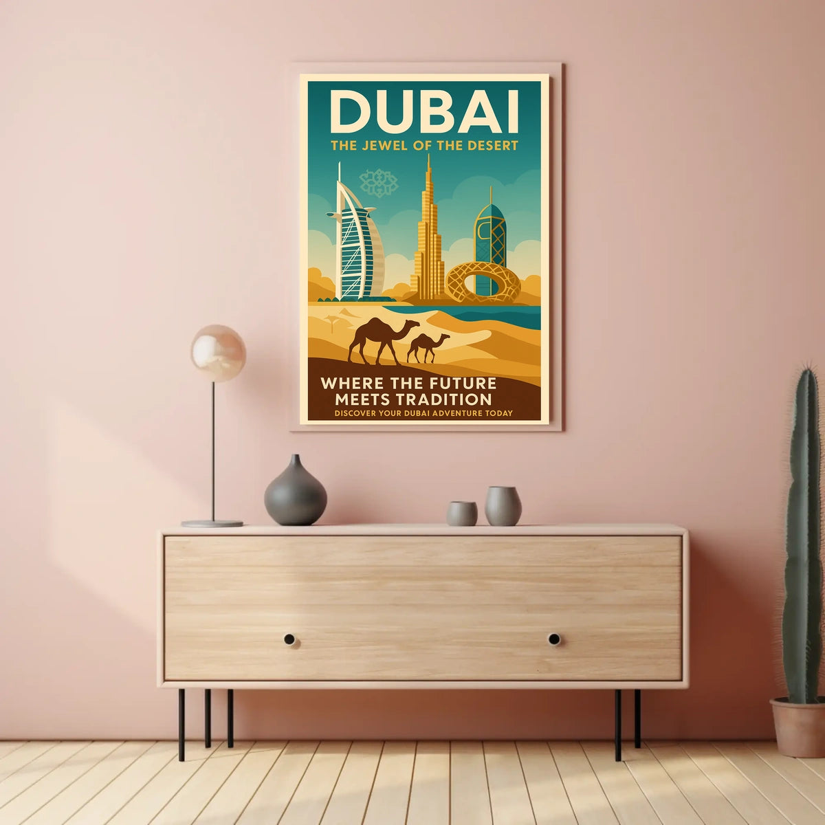 Dubai Poster Jewel of the Desert for Modern Home Decor