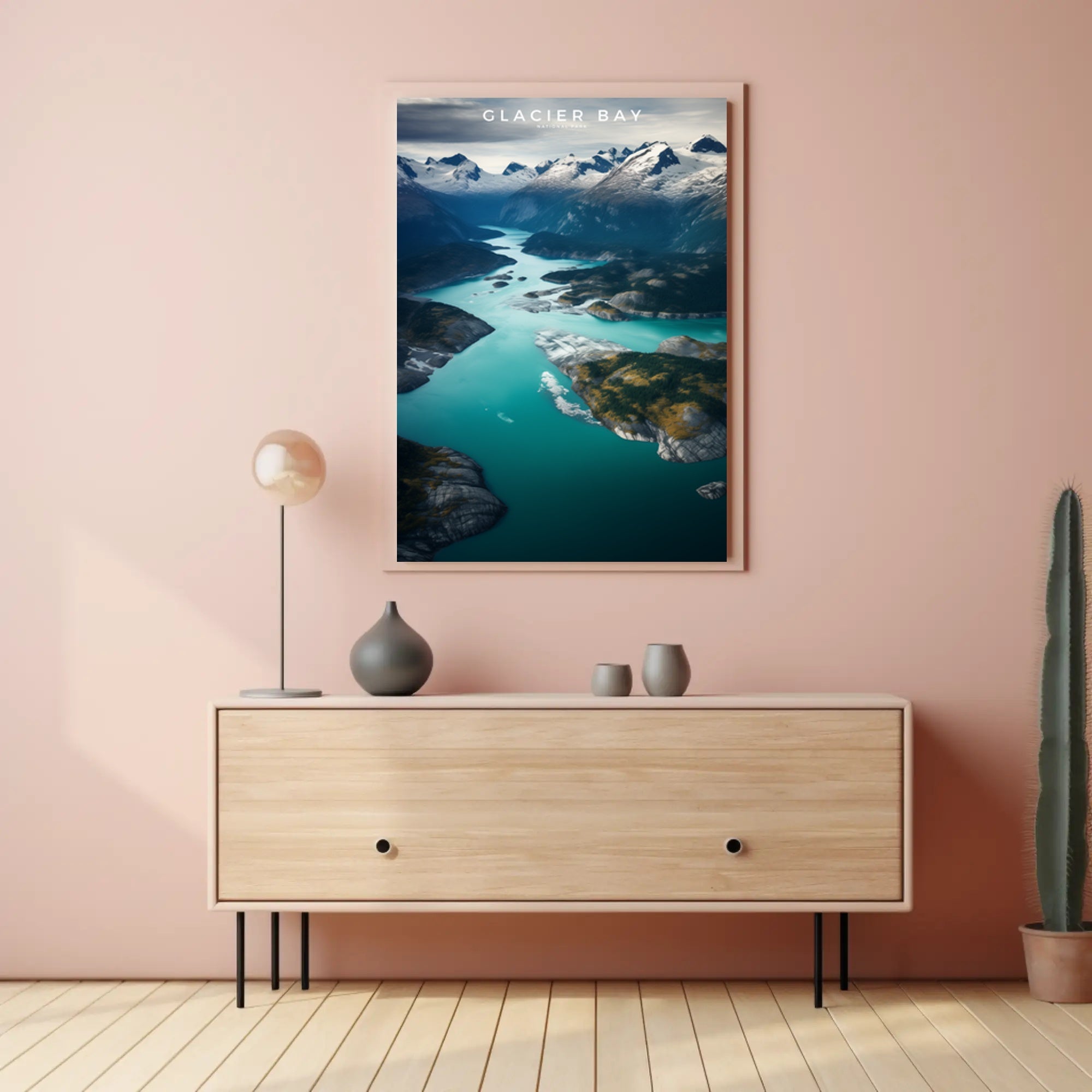 Glacier Bay Travel Poster Serene Landscape Wall Art