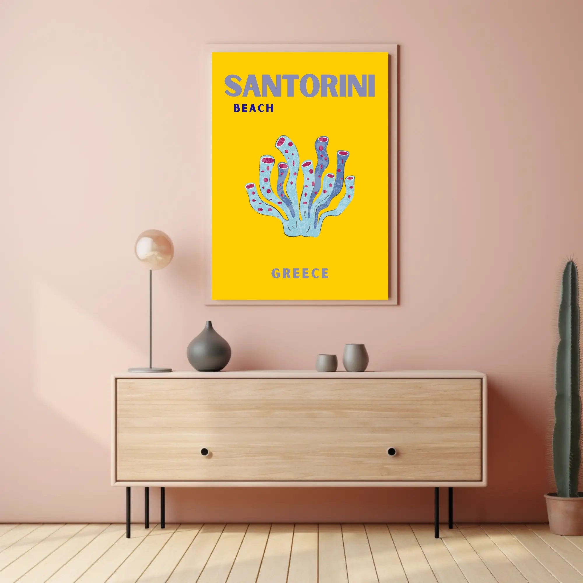 Santorini Greece Travel Poster for Seaside Adventure PosterGoat