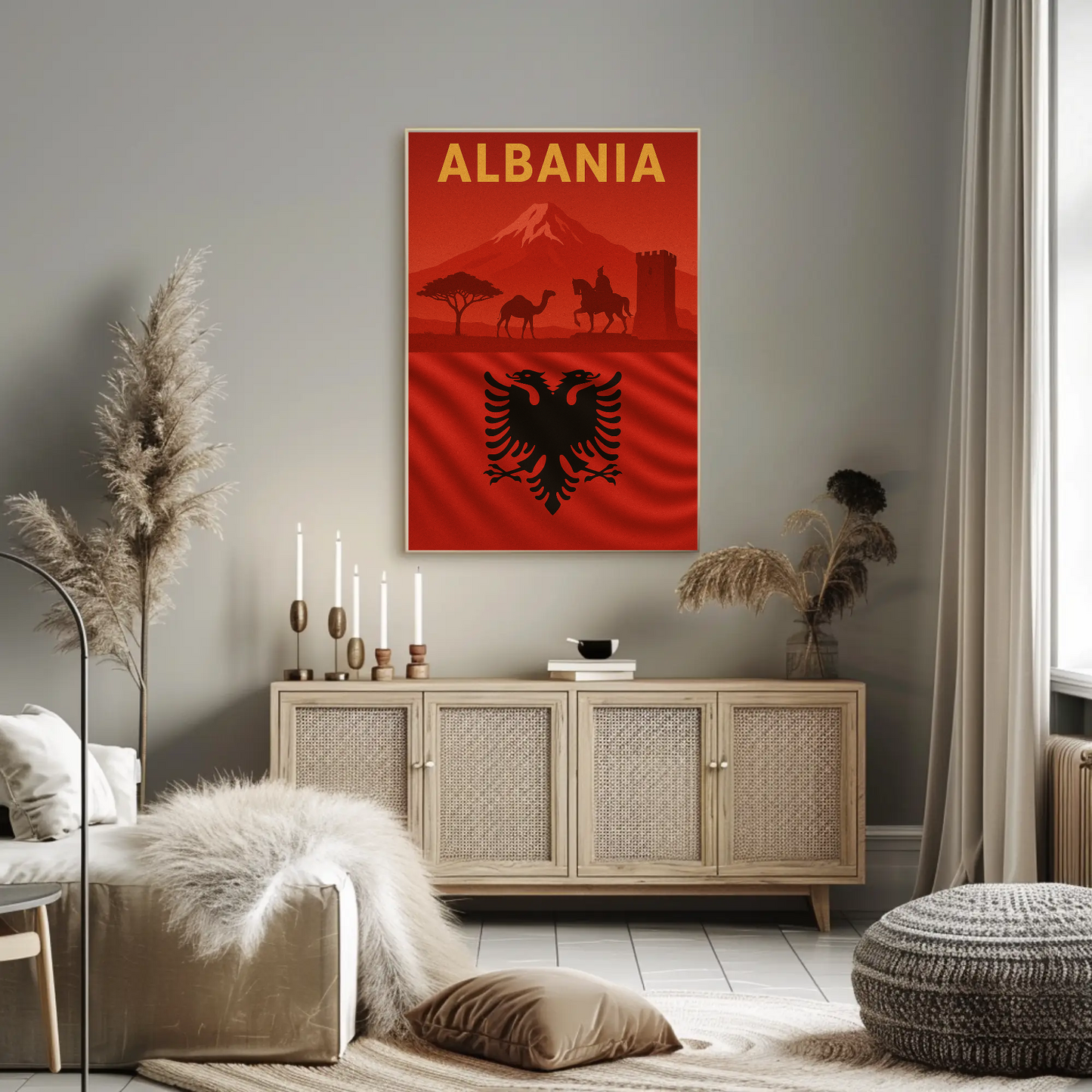 Albania's Historic Splendor Captured in Travel Poster