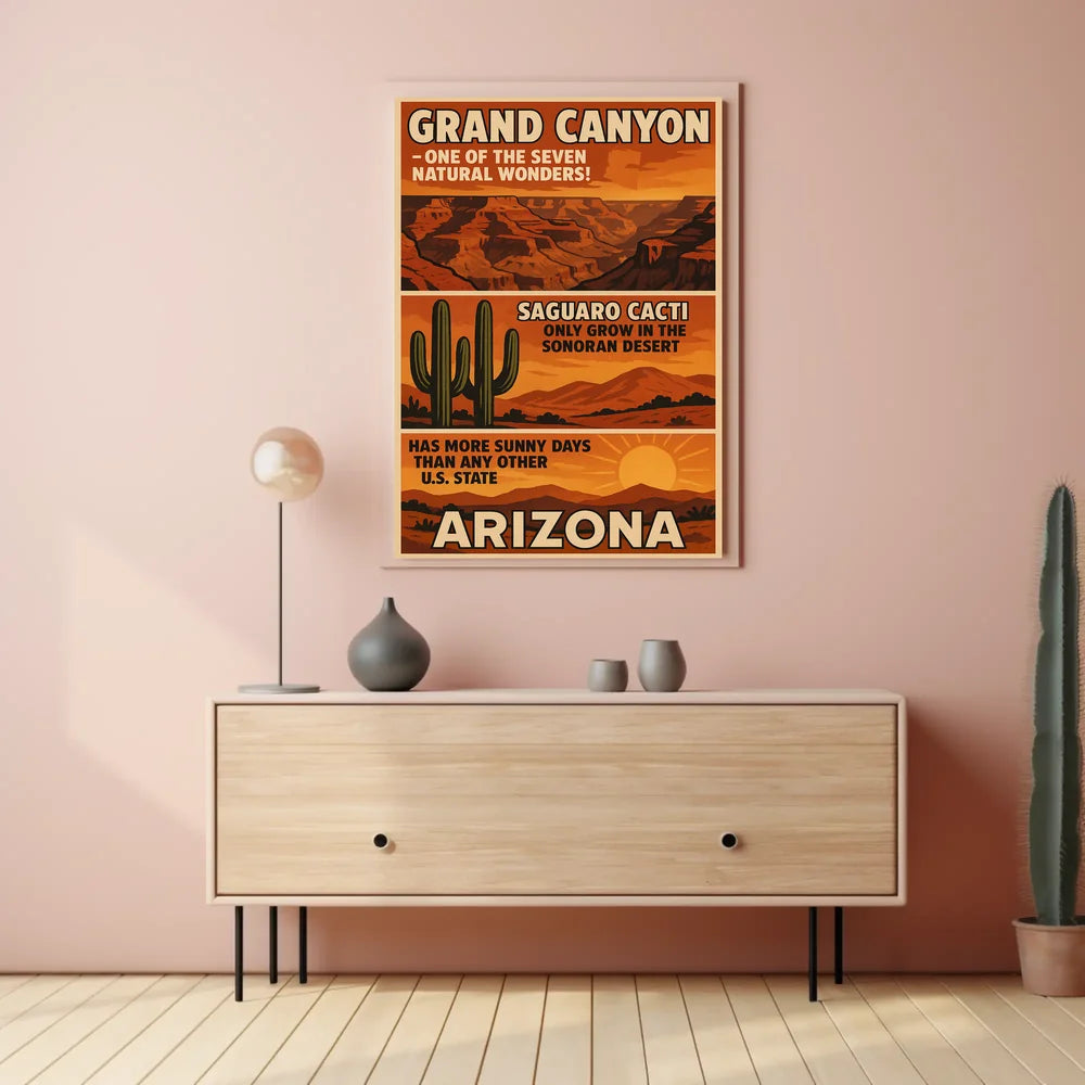 Grand Canyon Arizona Vintage Travel Poster