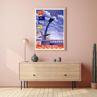 Soviet Athletes Vintage Propaganda Art Sports Poster