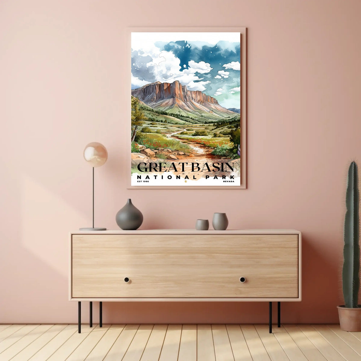 Great Basin Watercolor Wall Art Poster