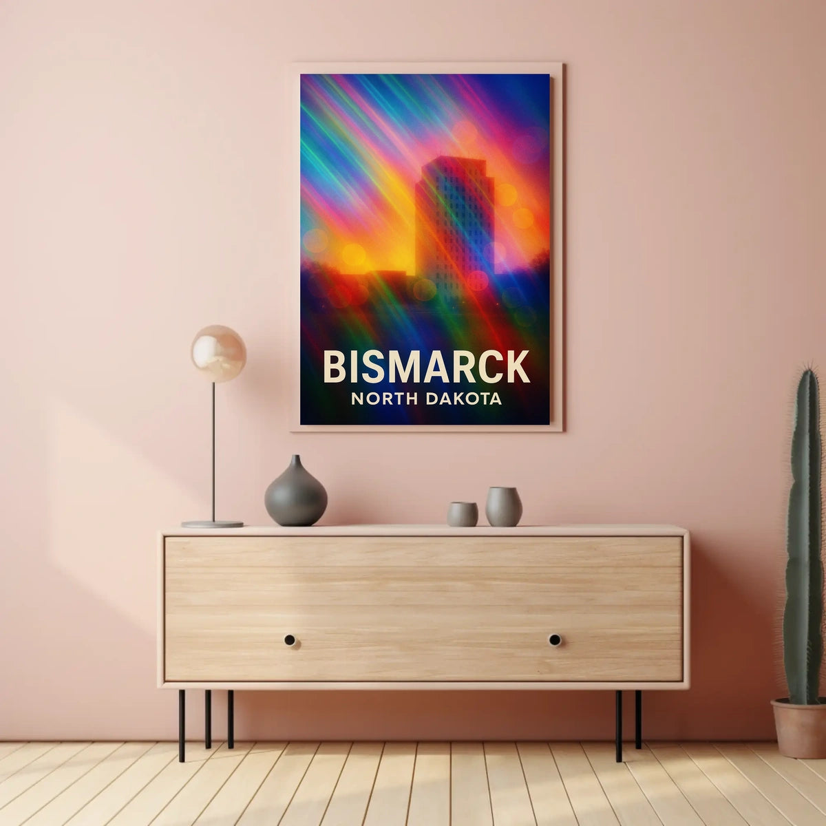 Bismarck North Dakota Scenic Minimalist Souvenir Poster