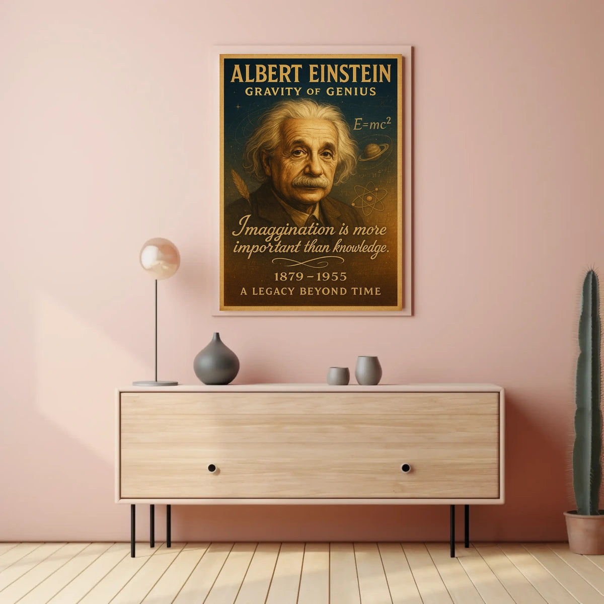 Albert Einstein Gravity of Genius Poster