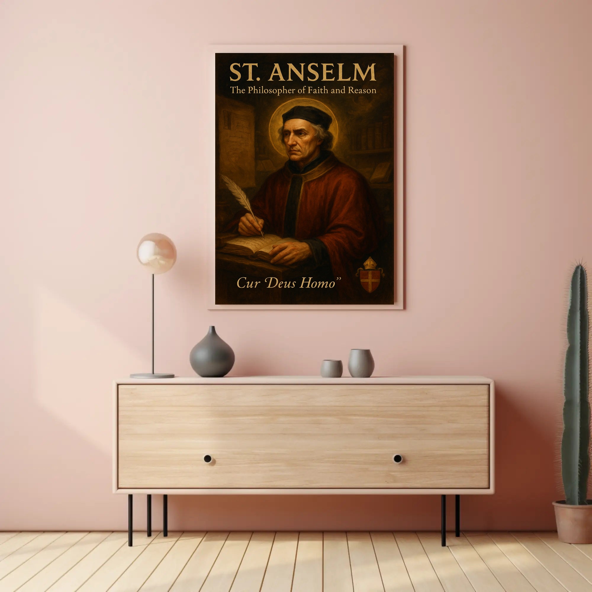 St. Anselm Faith Reason Religious Cultural Heritage Poster PosterGoat