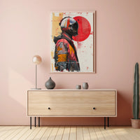 Astronaut In Abstract Art Print Poster For Home Decor PosterGoat