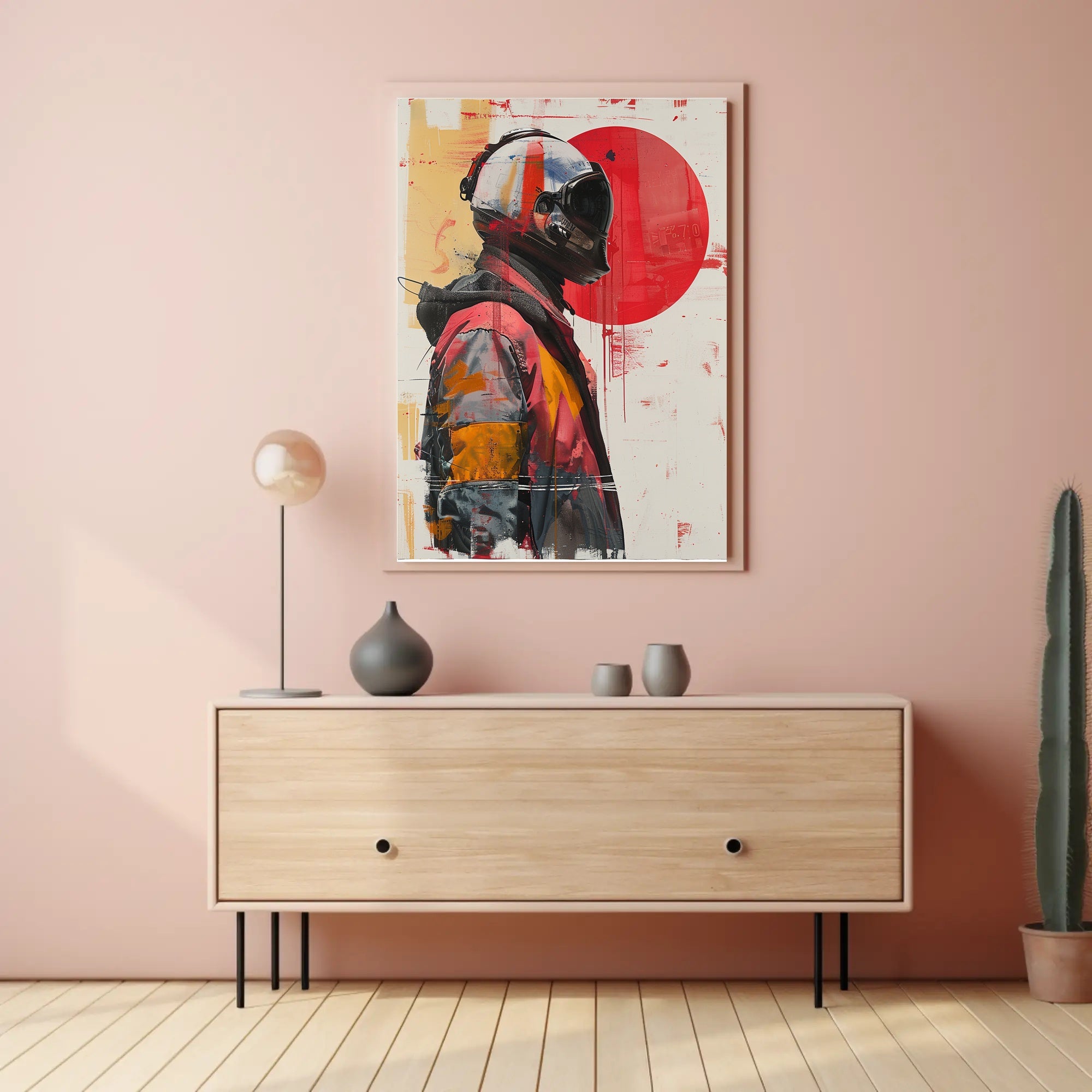 Astronaut In Abstract Art Print Poster For Home Decor PosterGoat