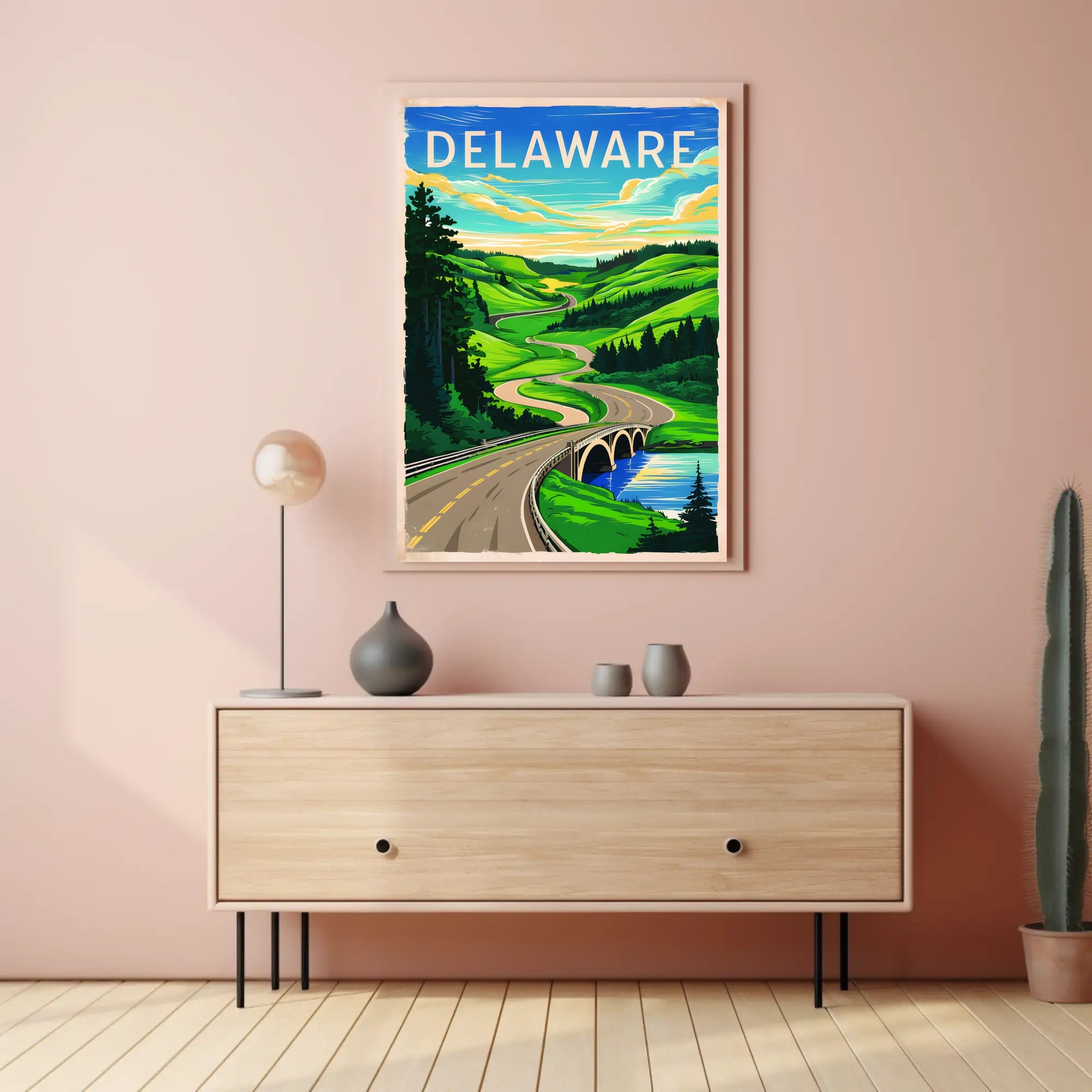 Scenic Delaware Roadway Poster