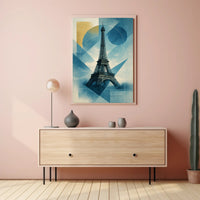 Eiffel Tower Abstract Elegance Modern Urban Artistic Poster