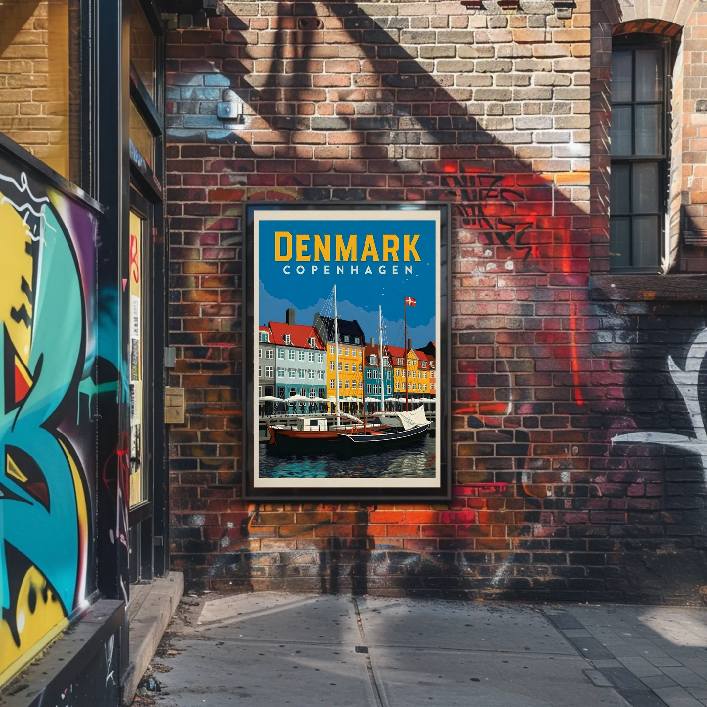 Denmark Copenhagen Vintage Poster