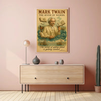 Mark Twain Inspirational River of Words Quote Motivational Poster PosterGoat