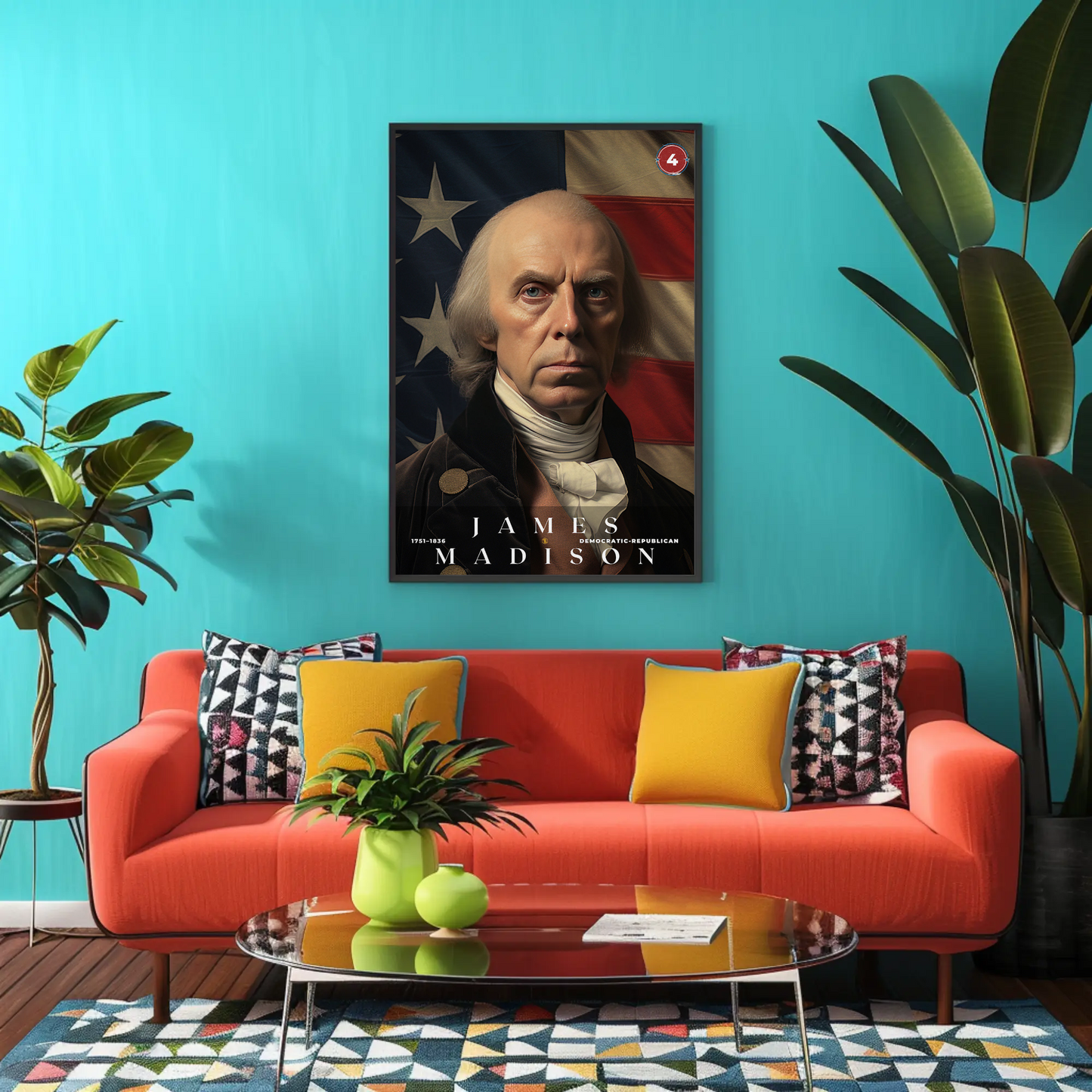 James Madison 4th President Of The United States Portrait