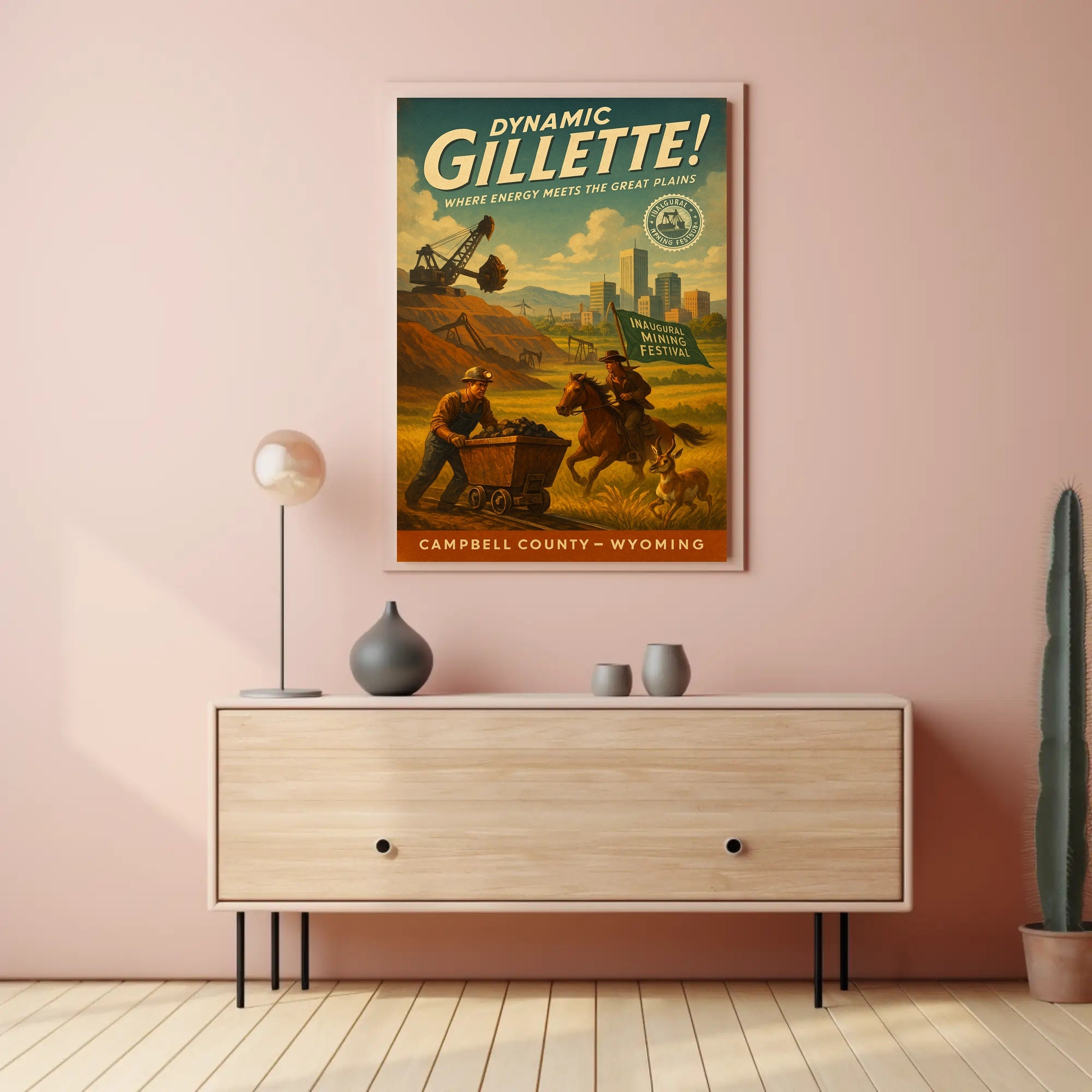Dynamic Gillette Mining Festival Poster