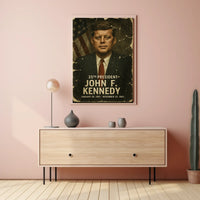 John F. Kennedy 35th President of the United States Damaged Photograph Poster