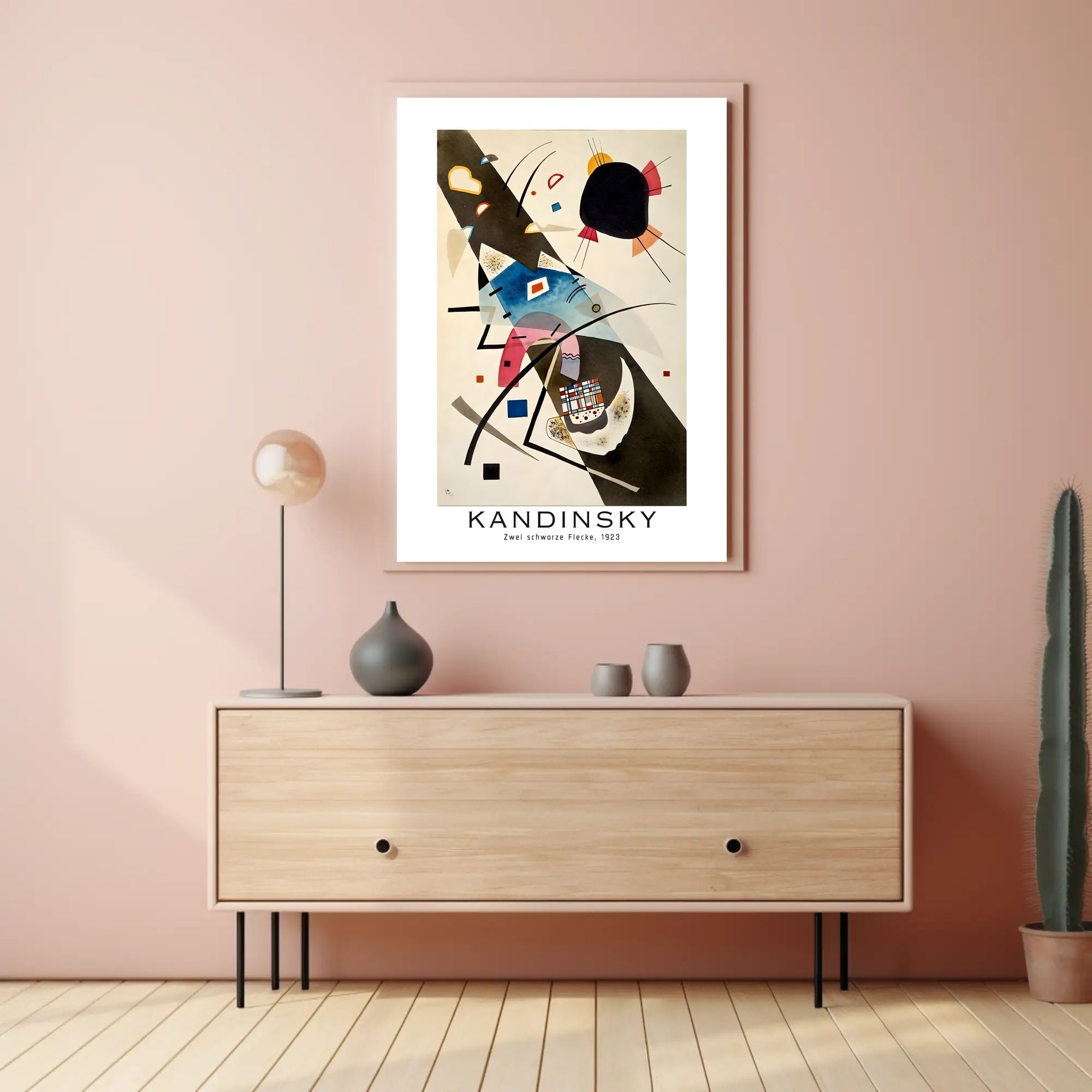 Kandinsky Zwei schwarze Flecke 1923 Poster