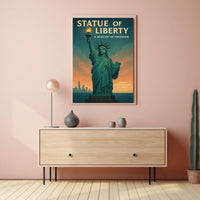 Statue Of Liberty Cultural Heritage Poster Vintage Wall Art