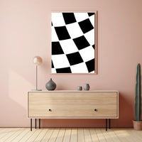Dynamic Racing Flag Art Print - Sports Poster