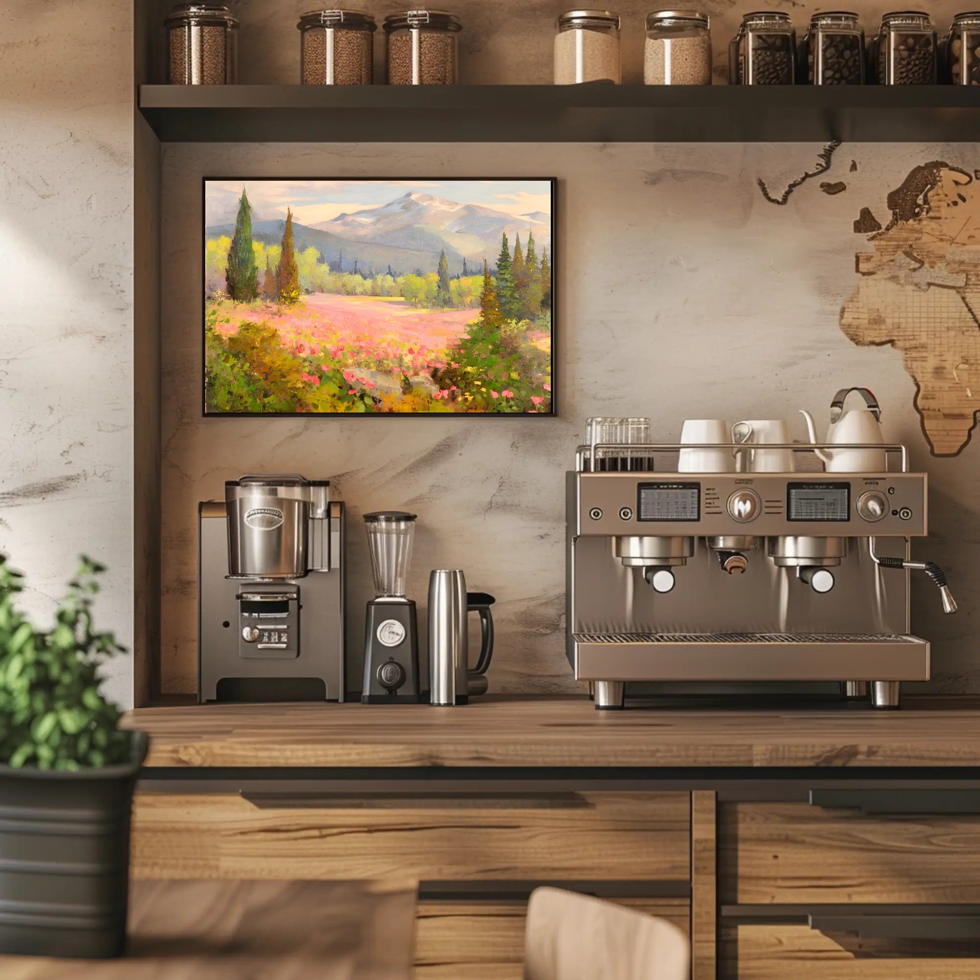 Serene Mountain Landscape Poster