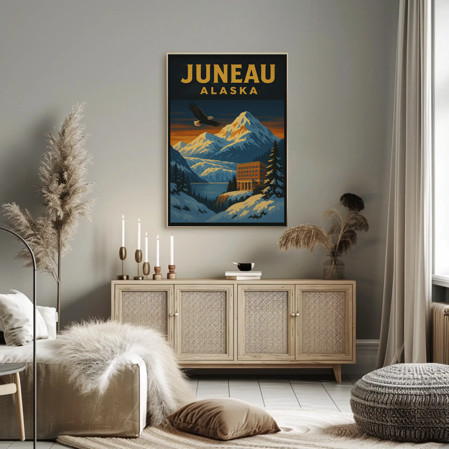 Juneau's Majestic Wilderness Adventure Travel Poster