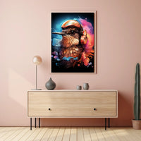 Sonic Aviator Futurism Bird Living Room Poster