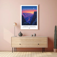 Grand Canyon Nightscape: Modern Art National Park Poster