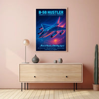 B-58 Hustler Vintage Military Aircraft Art Poster