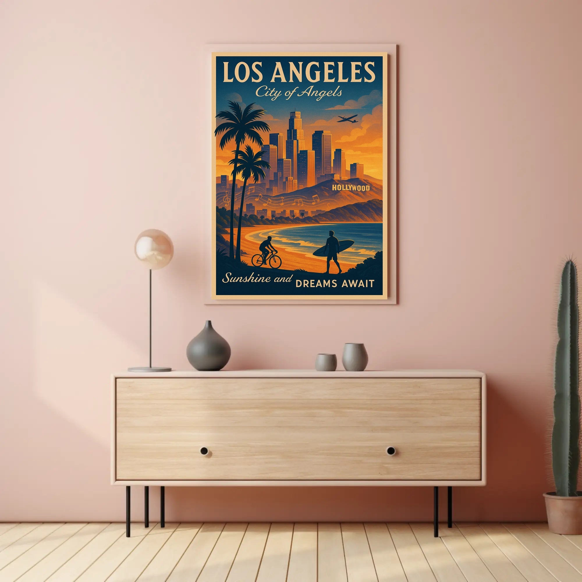 Los Angeles Dreams Vintage Travel Poster