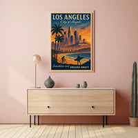 Los Angeles Dreams Vintage Travel Poster