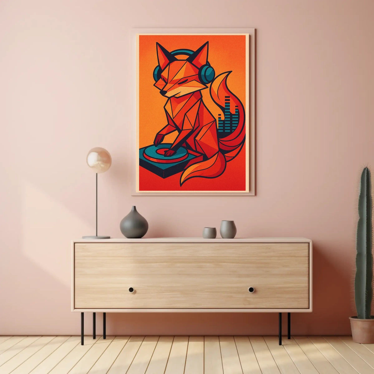 Geometric Dj Fox Poster