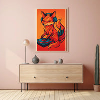 Geometric Dj Fox Poster