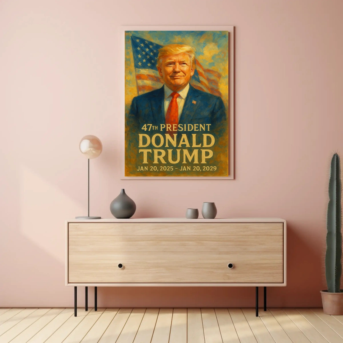 Trump Visionary Expressionism Patriotic Poster