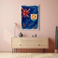 Anguilla Flag Art Poster
