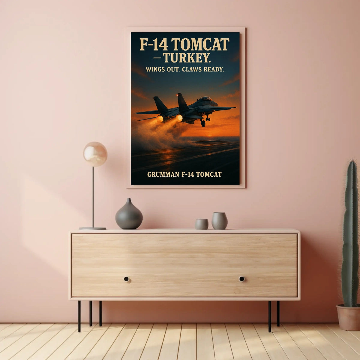 F-14 Tomcat Wings Out, Claws Ready Poster