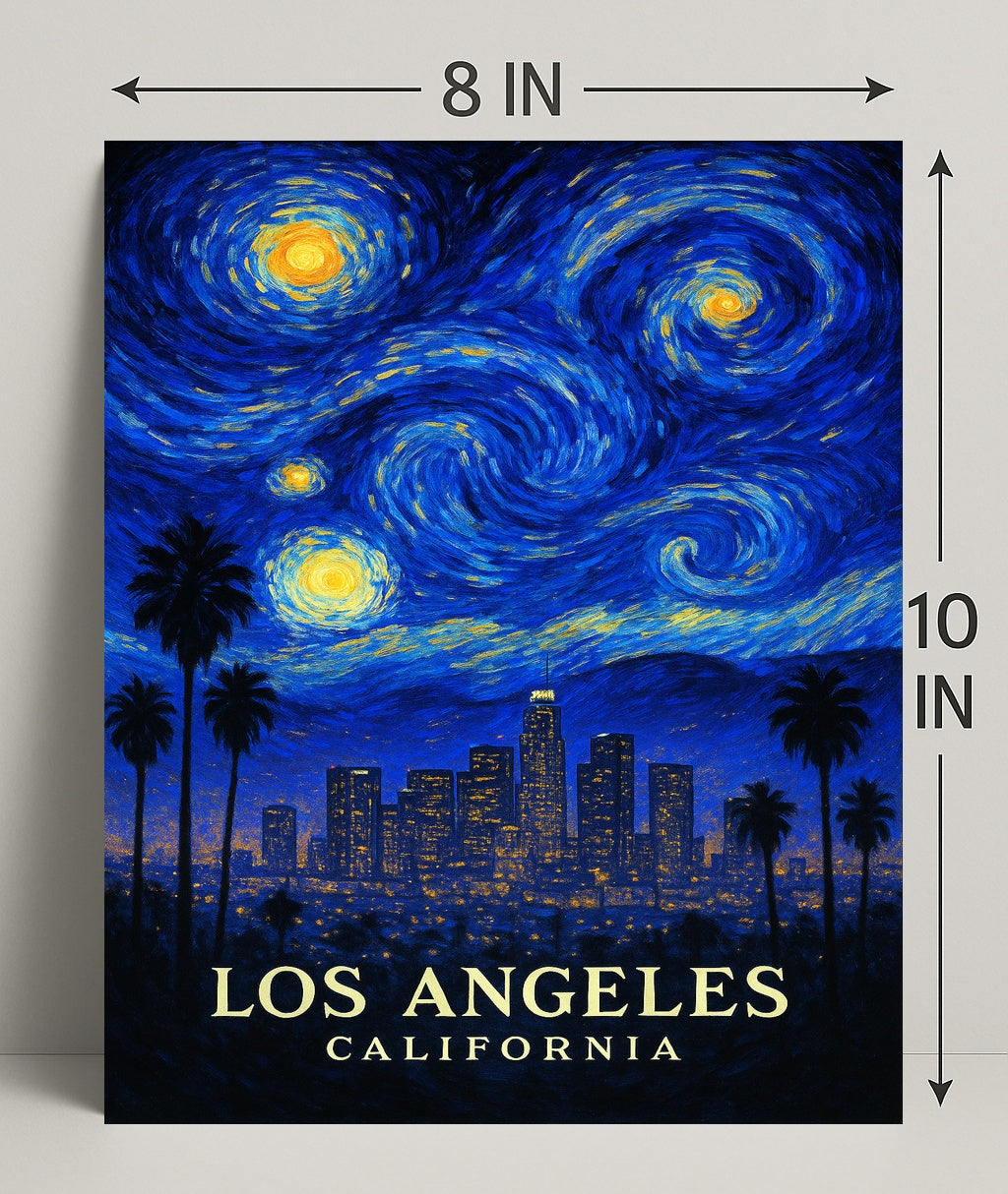 Starry Night Over Los Angeles Poster PosterGoat