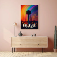 Bellevue Nebraska Scenic Minimalist Realism Poster