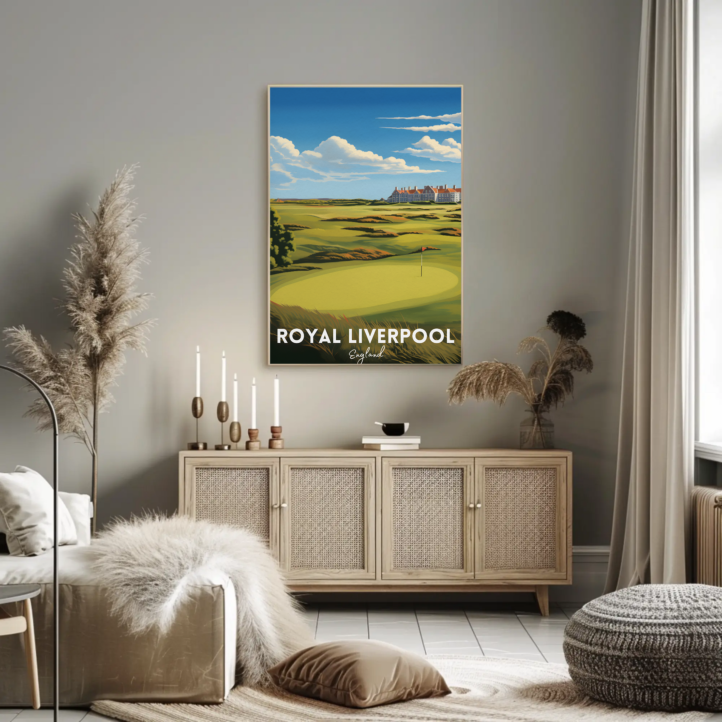 Royal Liverpool Golf Course Travel Poster