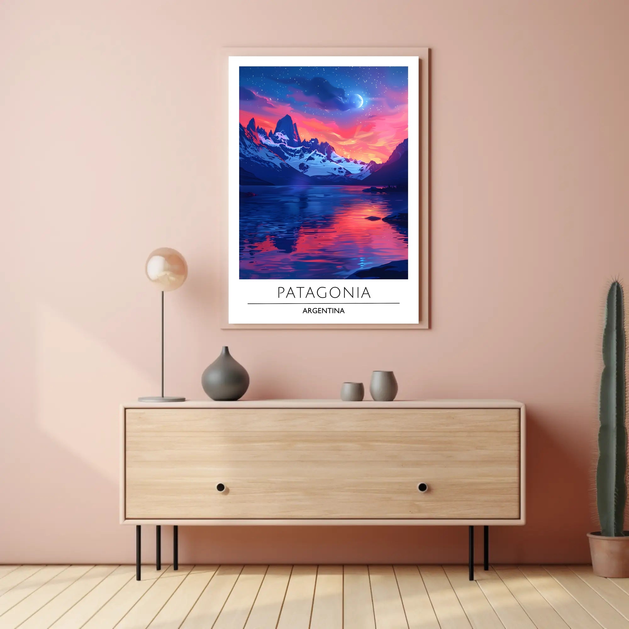 Patagonia Nightscape Travel Poster