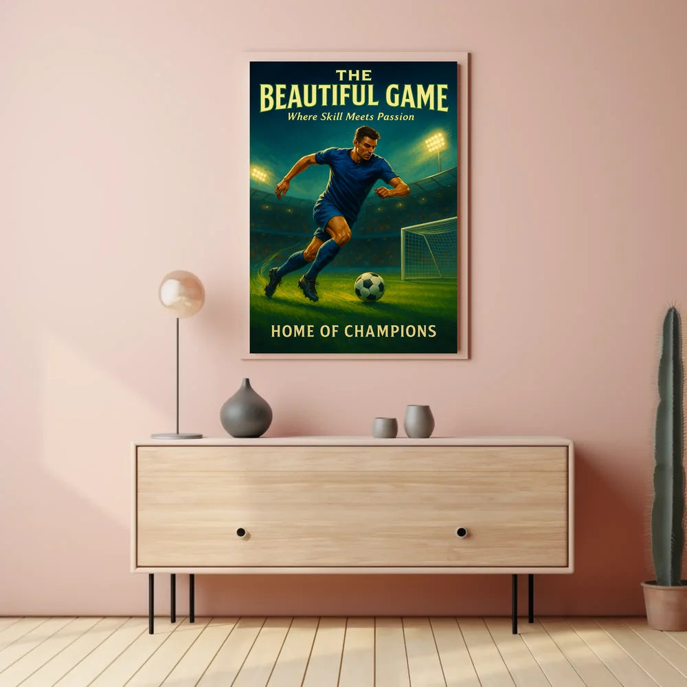 Soccer Stadium Action: Sports Poster PosterGoat
